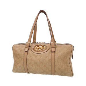 Gucci Guccissima Leather Britt Boston Bag Brown
